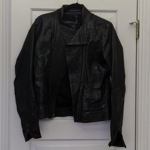 Black Leather Moto Jacket
